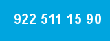 922 511 15 90 922 511 15 90